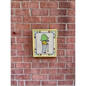 Child & Yo-Yo Needlepoint, Needlepoint Child